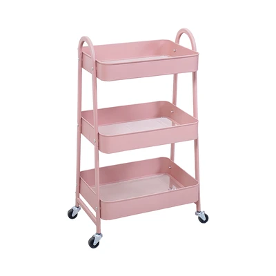 Gambar Informa Walter II Rak Troli Dapur 3 Tingkat - Pink