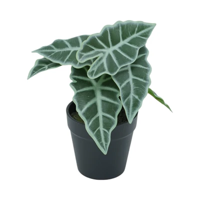 Gambar Arthome Tanaman Artifisial Leaf Dengan Pot Random 12.7x12.7x15.9 cm - Hijau