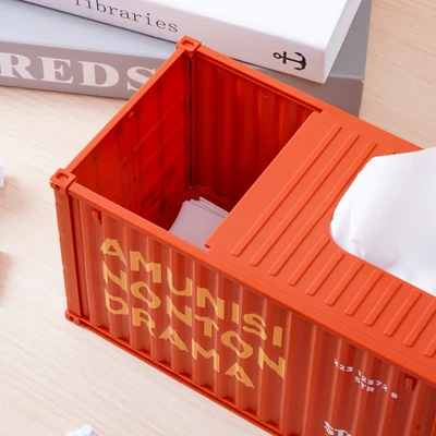 Gambar Stora Kotak Tisu Container Design - Cokelat