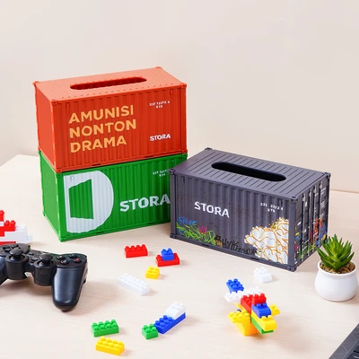 Gambar Stora Kotak Tisu Container Design - Hijau
