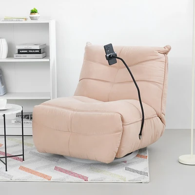 Gambar Cheers Melody Sofa Recliner Rocking Fabric 1 Seater - Cokelat Tan
