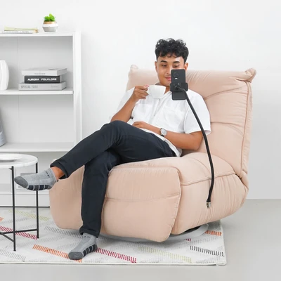 Gambar Cheers Melody Sofa Recliner Rocking Fabric 1 Seater - Cokelat Tan