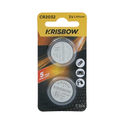 Gambar Krisbow Baterai Lithium CR2032 Set 2 pcs