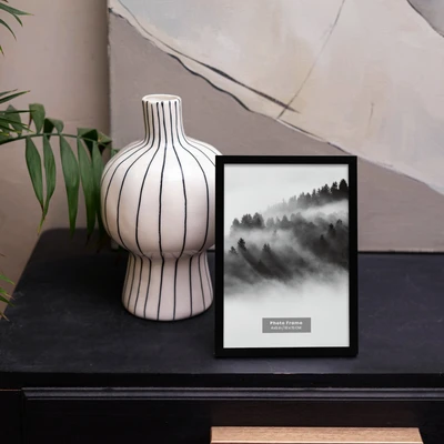 Gambar Forhom Bingkai Foto Meja Aluminium 4R - Hitam