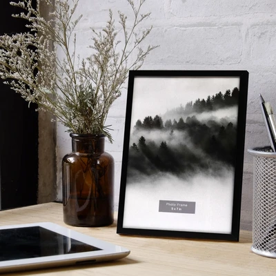 Gambar Forhom Bingkai Foto Meja Aluminium 5R - Hitam