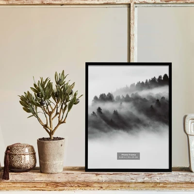 Gambar Forhom Bingkai Foto Meja Aluminium 8R - Hitam