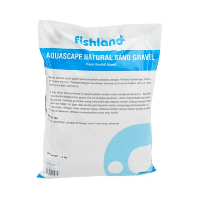 Gambar Fishland Pasir Kerikil Alami Aquarium Broken White 0.6- 5 Kg 0.8 mm
