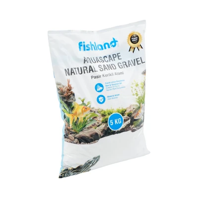 Gambar Fishland Pasir Kerikil Alami Aquarium Snow Sand 0.4- 5 Kg 0.6 mm