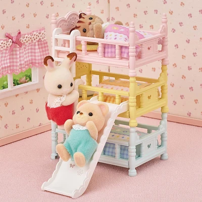 Gambar Sylvanian Families Set Triple Bunk Beds Esfu57410