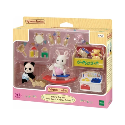 Gambar Sylvanian Families Set Babys Toy Box Snow Rabbit & Panda