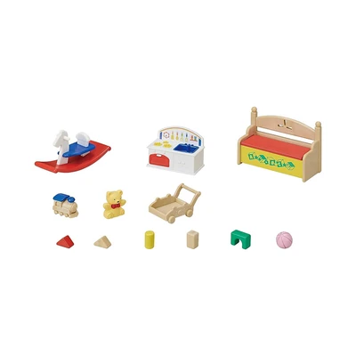 Gambar Sylvanian Families Set Babys Toy Box Snow Rabbit & Panda