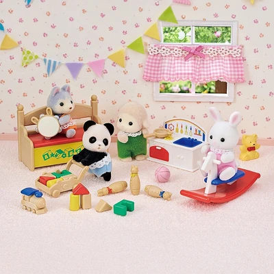 Gambar Sylvanian Families Set Babys Toy Box Snow Rabbit & Panda