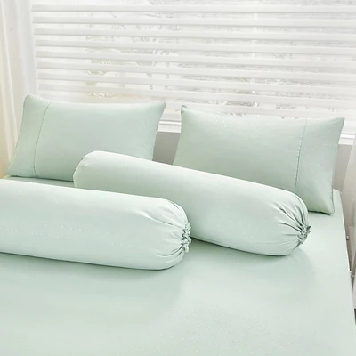Gambar Informa 120x200 cm Set 3 Pcs Seprai Double Microfiber Polyester Emboss - Hijau Muda