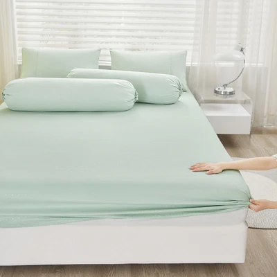 Gambar Informa 120x200 cm Set 3 Pcs Seprai Double Microfiber Polyester Emboss - Hijau Muda