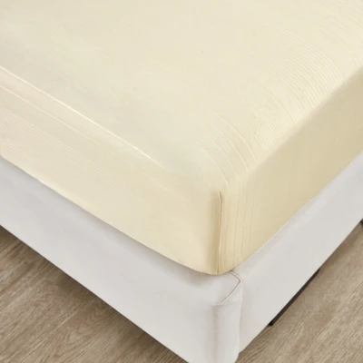 Gambar Informa 120x200 cm Set 3 Pcs Seprai Double Microfiber Polyester Emboss - Krem
