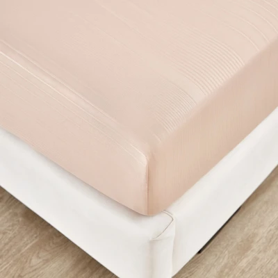 Gambar Informa 120x200 cm Set 3 Pcs Seprai Double Microfiber Polyester Emboss - Peach Muda