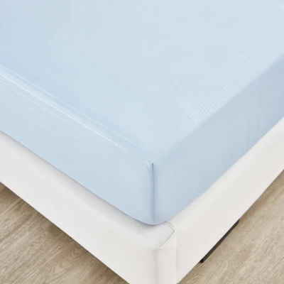 Gambar Informa 120x200 cm Set 3 Pcs Seprai Double Microfiber Polyester Emboss - Biru Muda