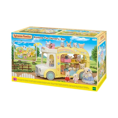 Gambar Sylvanian Families Rainbow Fun Nursery Bus Esfj57440