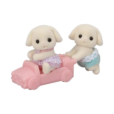 Gambar Sylvanian Families Set Boneka Flora Rabbit Twins 5737 - Krem