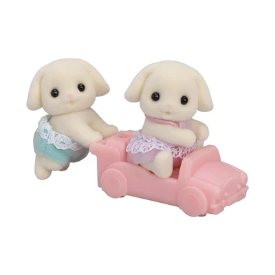 Gambar Sylvanian Families Set Boneka Flora Rabbit Twins 5737 - Krem