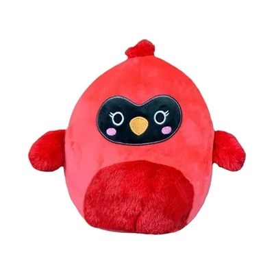 Gambar Squishmallows Fuzz Boneka Cazlan Cardinal 30.4 Cm - Merah