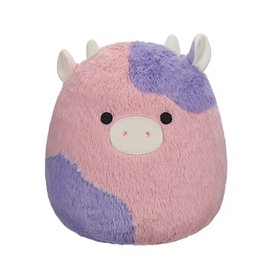 Gambar Squishmallows Fuzz Boneka Patty Cow 30.4 Cm - Pink/ungu