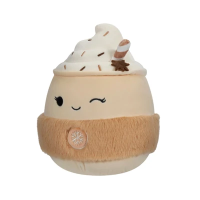 Gambar Squishmallows Boneka Eggnog Dengan Whipped Cream 12.7 Cm - Cokelat