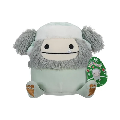 Gambar Squishmallows Boneka Evita Bigfoot Dengan Hat 12.7 Cm - Abu-abu