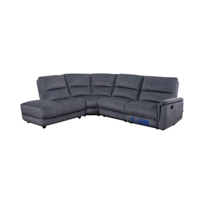 Gambar Cheers Murphy Sofa L Sectional Recliner Fabric Kiri - Abu-Abu