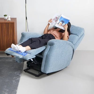 Gambar Cheers Maple Sofa Recliner Fabric 1 Seater Dengan Roller - Biru