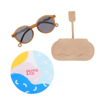 Gambar Olivio & Co Sunnies Kacamata Sunglasses Oval Curve Tr90 - Krem