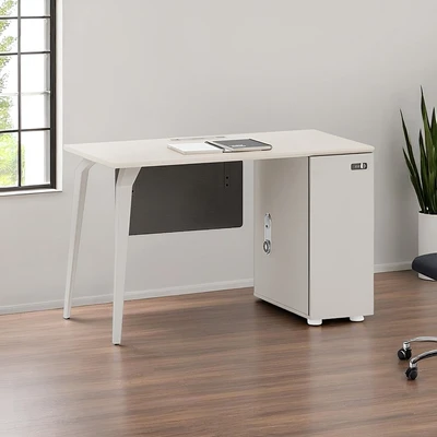 Gambar Informa Maven Meja Kantor 120 - Abu-Abu/Cokelat Oak
