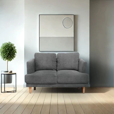 Gambar Selma Zuko Sofa Fabric 2 Seater - Abu-Abu