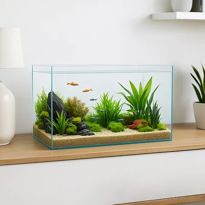 Gambar Fishland Aquarium Nano Bending Opc 81 Liter Transparan