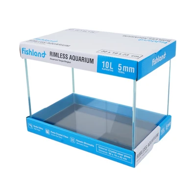 Gambar Fishland Aquarium Nano Right Angle Opc 10 Liter Transparan