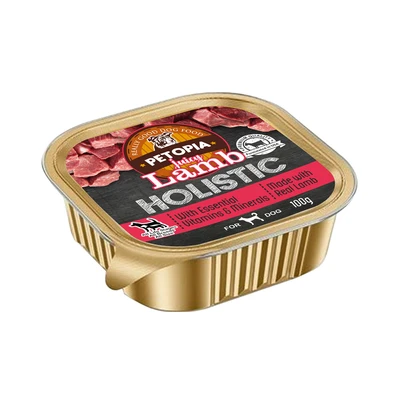 Gambar Petopia Holistic Makanan Anjing Basah All Life Stages All Breeds Juicy Lamb 100 gr