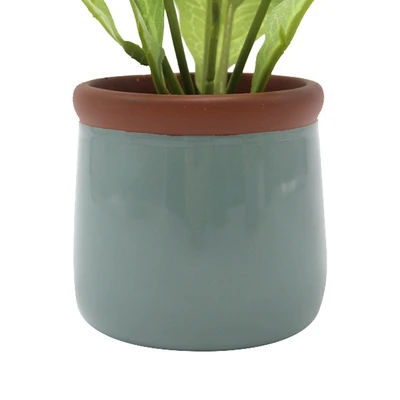 Gambar Arthome Bunga Artifisial Chrysanthemum Dengan Pot 15.2x15.2x17.8 cm - Putih