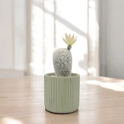 Gambar Arthome Tanaman Artifisial Cactus Dengan Pot 10.2x10.2x21.6 cm - Hijau