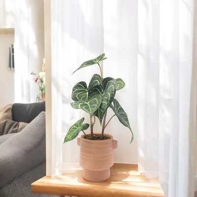 Gambar Arthome Tanaman Artifisial Greenery Dengan Pot Keramik 22.9x22.9x40.6 cm - Hijau