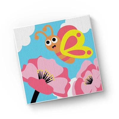 Gambar Kiddy Star 20x20 Cm Set Paint By Numbers Butterfly