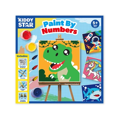 Gambar Kiddy Star 20x20 Cm Set Paint By Numbers Dinosaurs