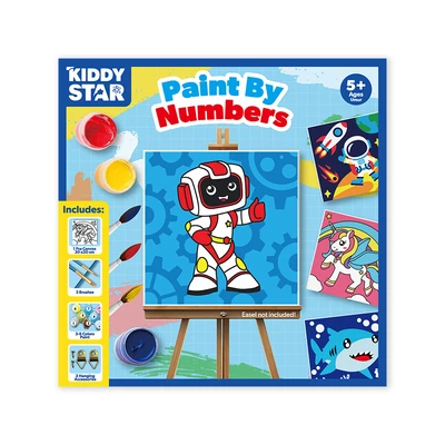 Gambar Kiddy Star 20x20 Cm Set Paint By Numbers Robot