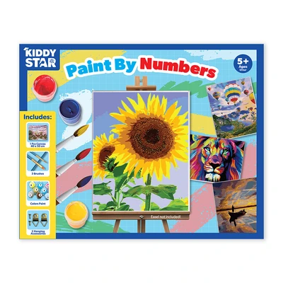 Gambar Kiddy Star 40x50 Set Paint By Numbers Sunflowers