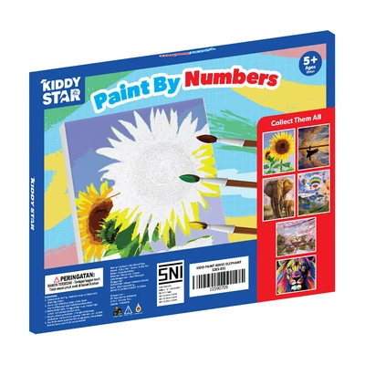 Gambar Kiddy Star 40x50 Cm Set Paint By Numbers Elephant