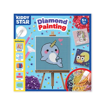 Gambar Kiddy Star 20x20 Cm Set Diamond Painting Narwhal