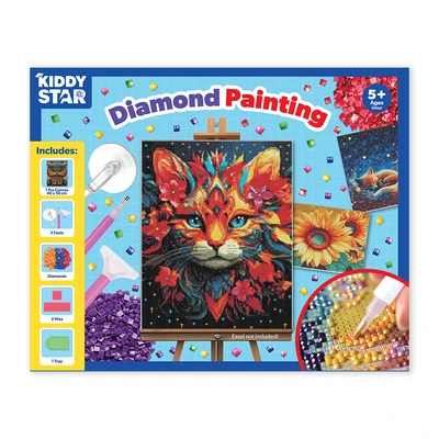 Gambar Kiddy Star 40x50 Cm Set Diamond Painting Colorful Cat 1