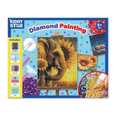 Gambar Kiddy Star 40x50 Cm Set Diamond Painting Elephant