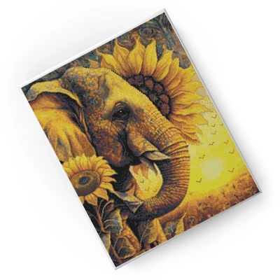 Gambar Kiddy Star 40x50 Cm Set Diamond Painting Elephant