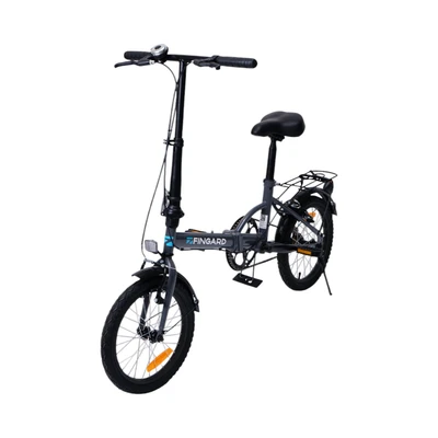 Gambar Fingard 16 Inch Nolan Sepeda Lipat 1 Speed - Abu-Abu Metal
