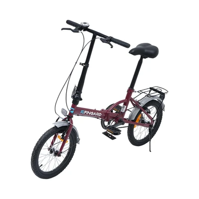 Gambar Fingard 16 Inch Nolan Sepeda Lipat 1 Speed - Merah Maroon